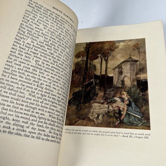 Le Morte Darthur 1927 Rare First One-Volume Edition - Hardcover Book King Arthur - Picture 10 of 12